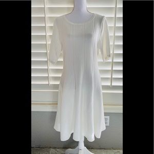 White knit a line dress NWT